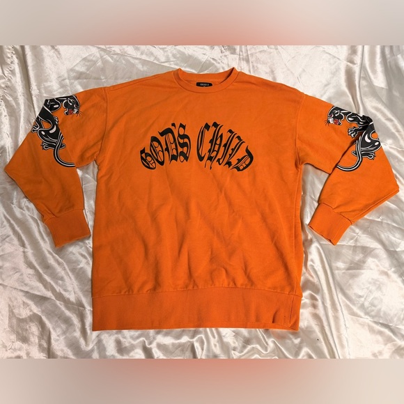 21men Other - Vibrant Orange Y2K Crewneck Sweater